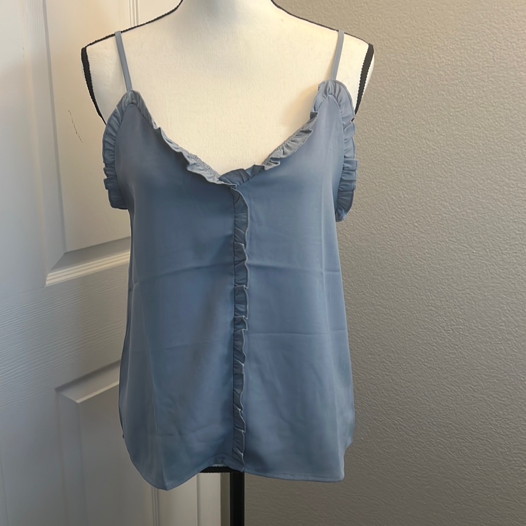 Light Blue Solid Cami Top